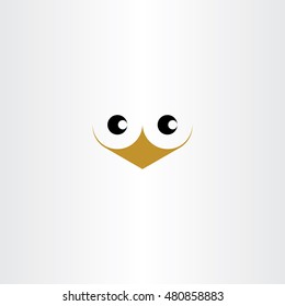 cute bird face vector illustration icon design