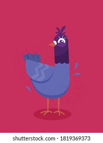 Cute Bird Flat vector design