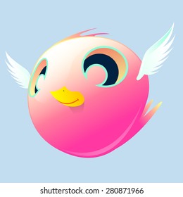cute bird flying