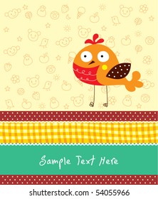 cute bird greeting card
