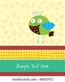 cute bird greeting card