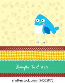 cute bird greeting card