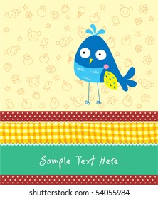 cute bird greeting card