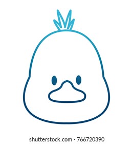 Cute bird head cartoon