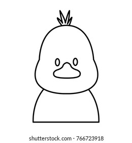 Cute bird head cartoon
