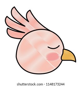 cute bird head icon