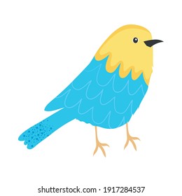cute bird icon over white background, colorful design, vector illustration
