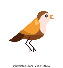 cute bird illustration vector isolated