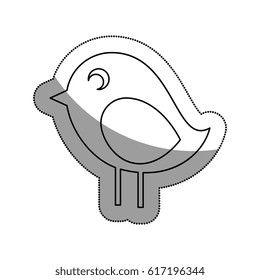 cute bird isolated icon