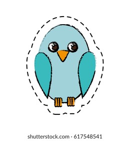 cute bird isolated icon