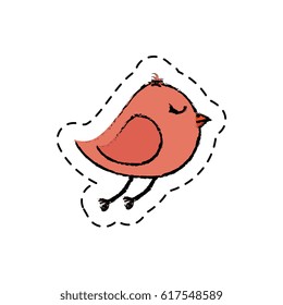 cute bird isolated icon