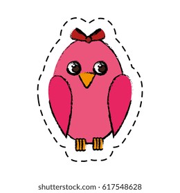 cute bird isolated icon