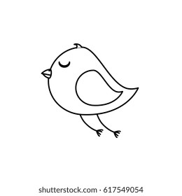 cute bird isolated icon