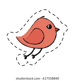 cute bird isolated icon