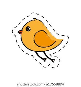 cute bird isolated icon