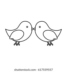 cute bird isolated icon
