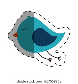 cute bird isolated icon