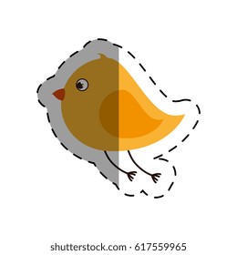 cute bird isolated icon