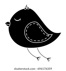 cute bird isolated icon