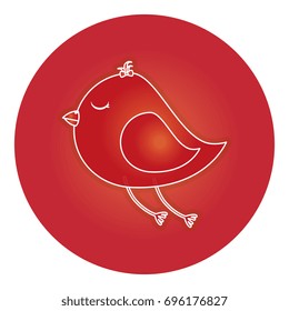 cute bird isolated icon
