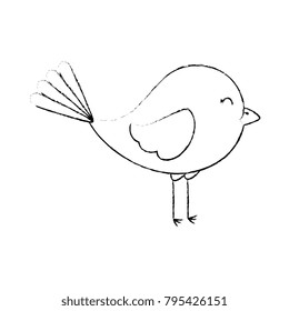 cute bird isolated icon