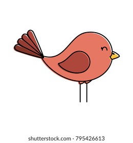 cute bird isolated icon