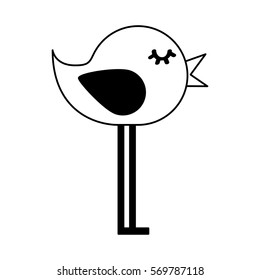 cute bird isolated icon vector illustration design