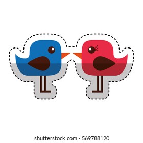 cute bird isolated icon vector illustration design