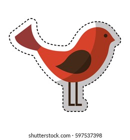 cute bird isolated icon vector illustration design