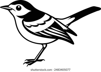 Cute Bird for kids coloring page vector illustration