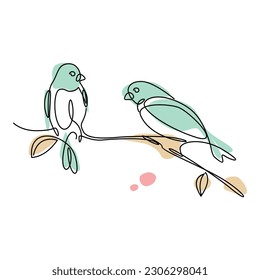 Cute Bird Line Art Vector. Bird wall art, Exotic bird print, Jungle illustration, Tropical wall decor, Animal painting, Hummingbird poster, Wildlife artwork 