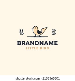Cute bird logo design vector illustration