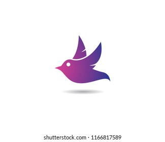 Cute bird logo icon