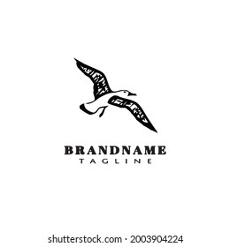 cute bird logo icon design template modern vector illustration