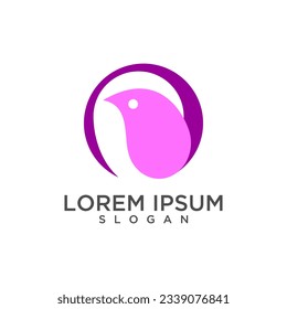 Cute bird logo vector icon illustration.