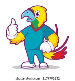 Cute Bird Mascot Cartoon