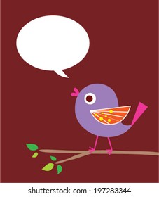 cute bird message