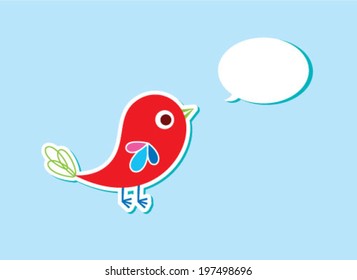 cute bird message