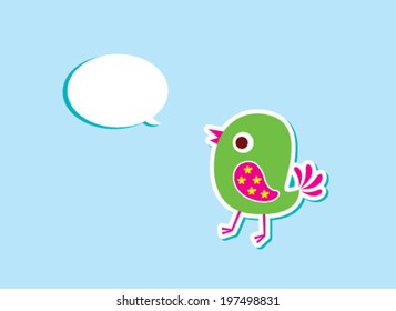 cute bird message