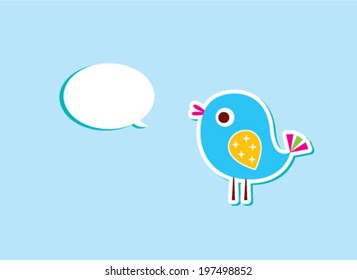 cute bird message
