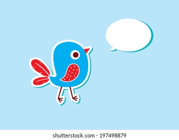 cute bird message
