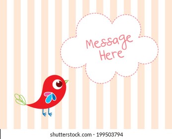 cute bird message