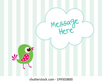 cute bird message
