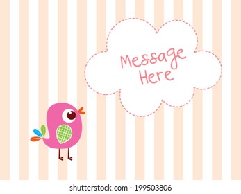 cute bird message