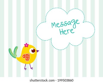 cute bird message