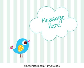 cute bird message