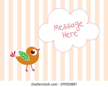 cute bird message