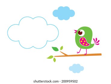 cute bird message