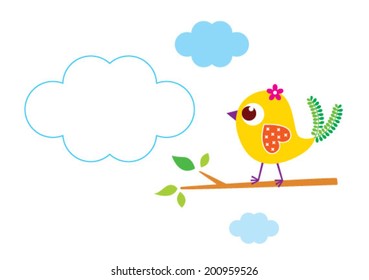 cute bird message