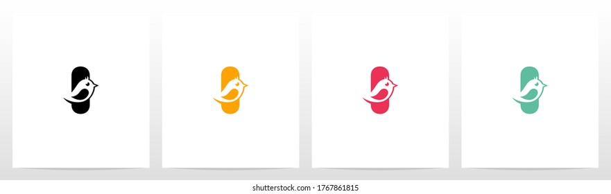 Cute Bird On Letter Logo Design I